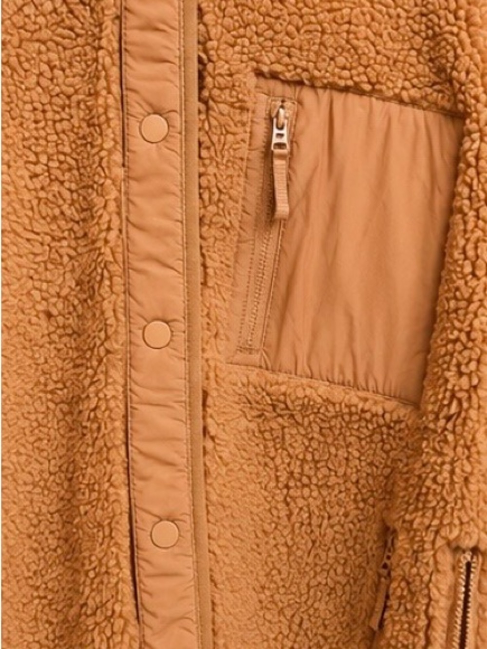 Fabletics Tan Teddy Fleece Jacket - Picture 5 of 6